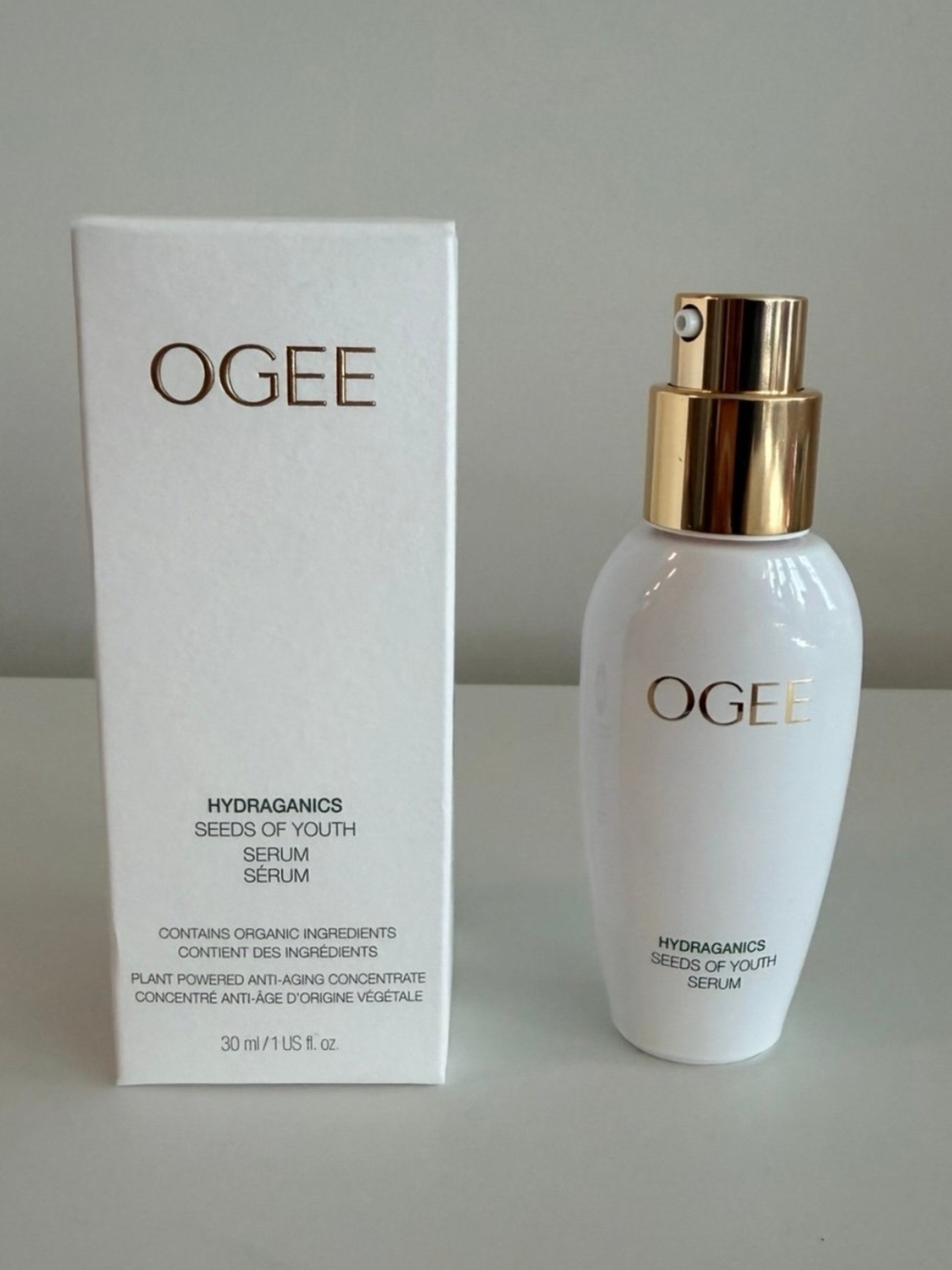 OGEE Hydraganics Seeds of Youth Serum — White & Gold